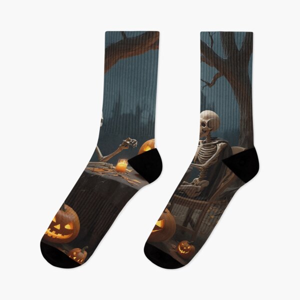 Item preview, Moonlit Macabre Skeletons Enchanted Halloween Meeting designed and sold by EnchantedVista.