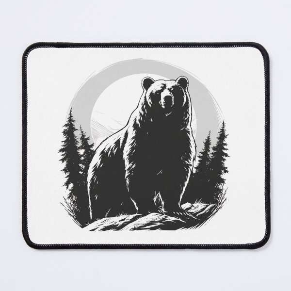 Item preview, Silhouette black and white bear // Aesthetic bear // bear Portrait // yin yang designed and sold by SMARTKIT  DESIGNAGENCY.