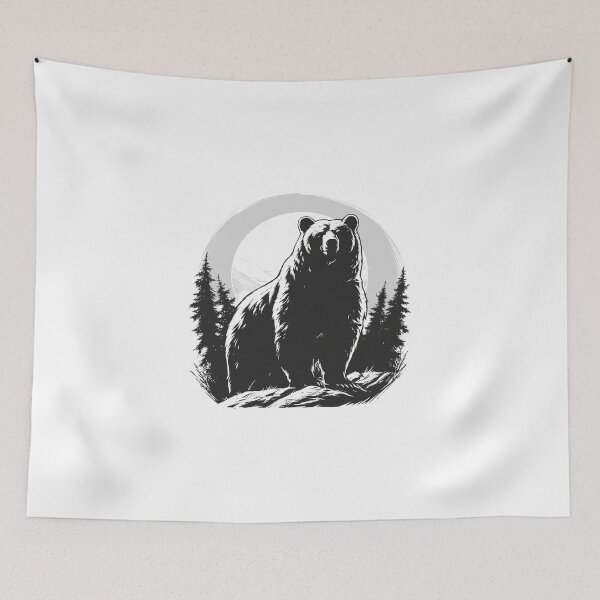 Item preview, Silhouette black and white bear // Aesthetic bear // bear Portrait // yin yang designed and sold by SMARTKIT  DESIGNAGENCY.