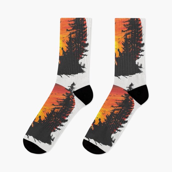 Item preview, Campers sunset gradient backdrop around campfire Active Outdoors Inspired Art designed and sold by CDC40.