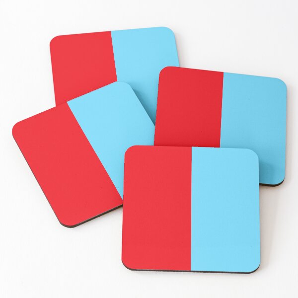 Item preview, Red Cyan Blue Two Tone Color Split designed and sold by PatternTitan.