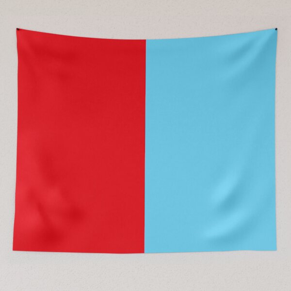 Item preview, Red Cyan Blue Two Tone Color Split designed and sold by PatternTitan.