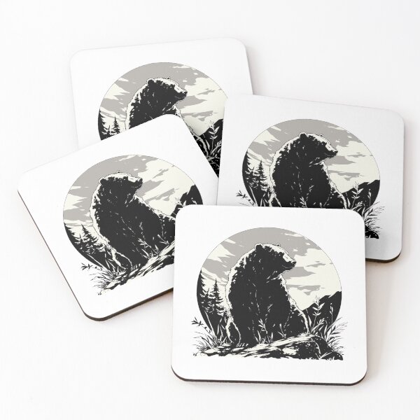 Item preview, Silhouette black and white bear // Aesthetic bear // bear Portrait // yin yang designed and sold by SMARTKIT  DESIGNAGENCY.