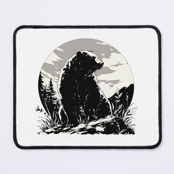 Item preview, Silhouette black and white bear // Aesthetic bear // bear Portrait // yin yang designed and sold by SMARTKIT  DESIGNAGENCY.