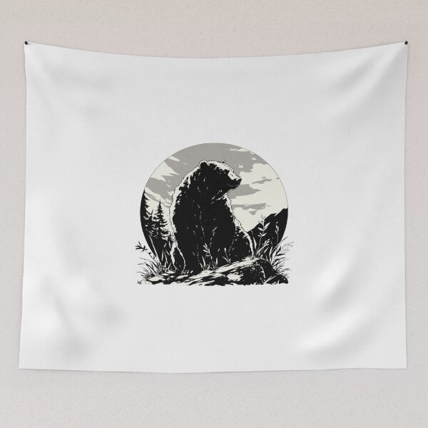 Item preview, Silhouette black and white bear // Aesthetic bear // bear Portrait // yin yang designed and sold by SMARTKIT  DESIGNAGENCY.