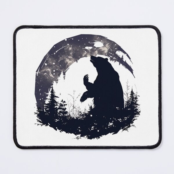 Item preview, Silhouette black and white bear // Aesthetic bear // bear Portrait // yin yang designed and sold by SMARTKIT  DESIGNAGENCY.