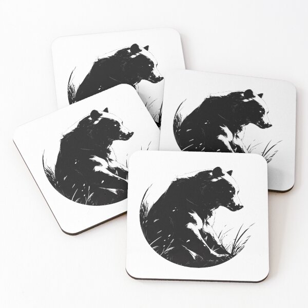 Item preview, Silhouette black and white bear // Aesthetic bear // bear Portrait // yin yang designed and sold by SMARTKIT  DESIGNAGENCY.