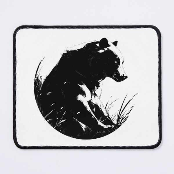 Item preview, Silhouette black and white bear // Aesthetic bear // bear Portrait // yin yang designed and sold by SMARTKIT  DESIGNAGENCY.