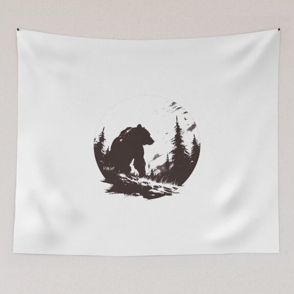 Item preview, Silhouette black and white bear // Aesthetic bear // bear Portrait // yin yang designed and sold by SMARTKIT  DESIGNAGENCY.