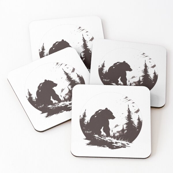 Item preview, Silhouette black and white bear // Aesthetic bear // bear Portrait // yin yang designed and sold by SMARTKIT  DESIGNAGENCY.