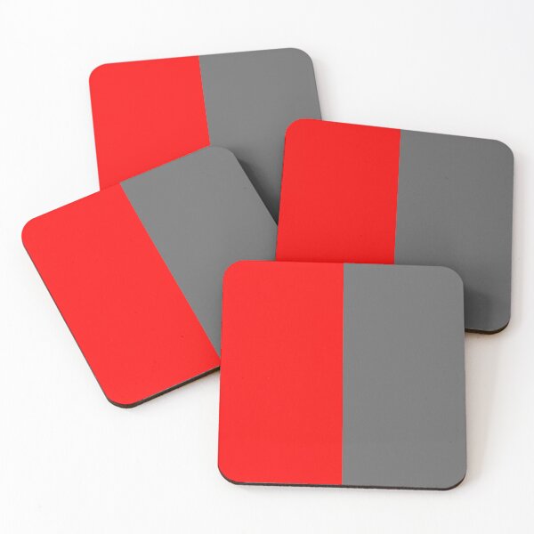 Item preview, Red Gray Two Tone Colors Split designed and sold by PatternTitan.