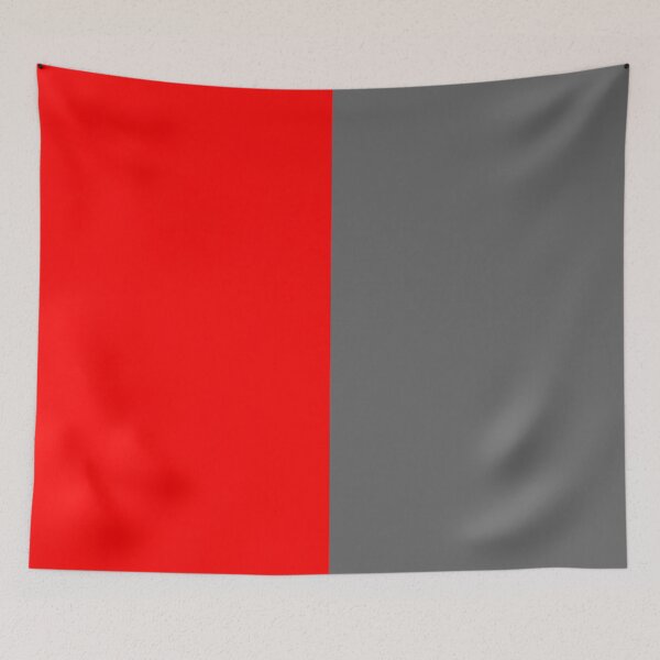 Item preview, Red Gray Two Tone Colors Split designed and sold by PatternTitan.