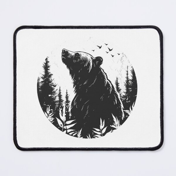 Item preview, Silhouette black and white bear // Aesthetic bear // bear Portrait // yin yang designed and sold by SMARTKIT  DESIGNAGENCY.