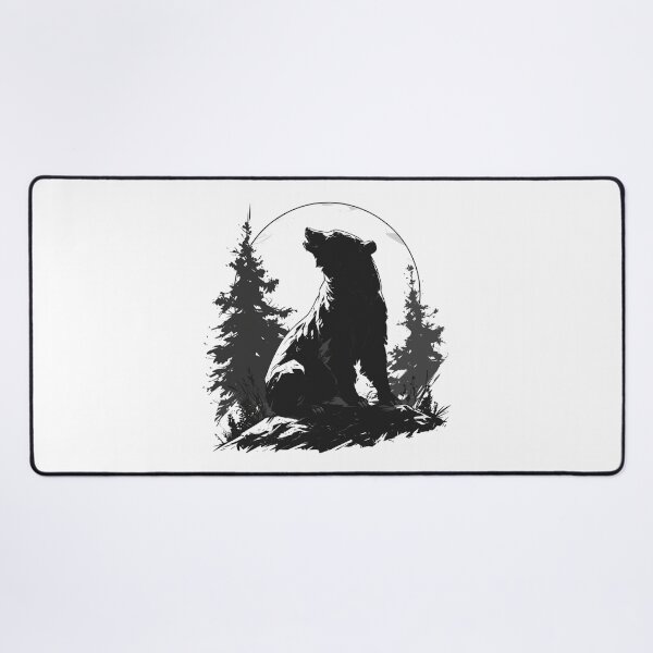 Item preview, Silhouette black and white bear // Aesthetic bear // bear Portrait // yin yang designed and sold by SMARTKIT  DESIGNAGENCY.