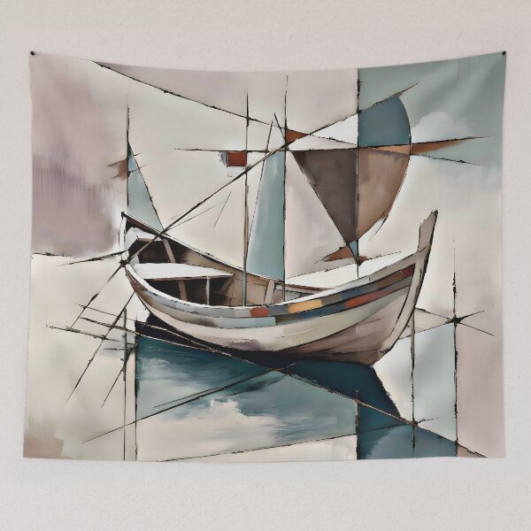 Item preview, Kandinsky Inspired Abstract Boat designed and sold by Sizani.