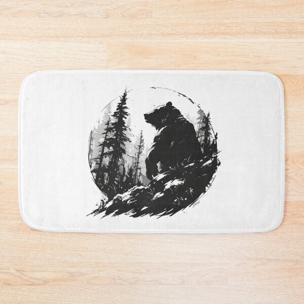 Item preview, Silhouette black and white bear // Aesthetic bear // bear Portrait // yin yang designed and sold by SMARTKIT  DESIGNAGENCY.