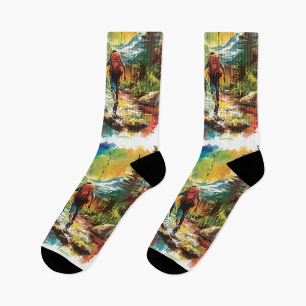 Item preview, Campers kicking splashes colour exploring Active Outdoors Inspired Art designed and sold by CDC40.