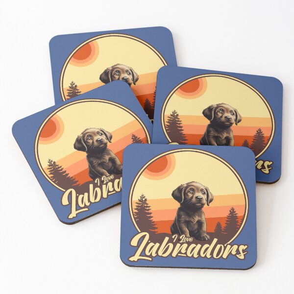 Item preview, I Love Labrador Retrievers - Vintage Sunset Design - Labrador Lovers designed and sold by brindled.