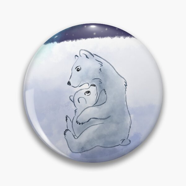 Item preview, Polar bear mother hugging her child designed and sold by lenaartcze.