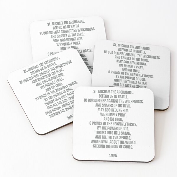 Item preview, Prayer to St. Michael the Archangel (GREY) designed and sold by lachataigne.