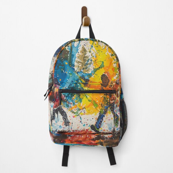 Item preview, Campers kicking splashes colour exploring Active Outdoors Inspired Art designed and sold by CDC40.