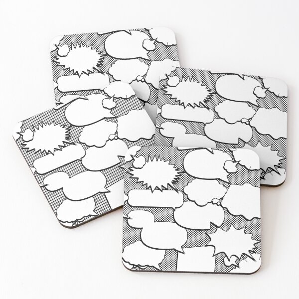 Item preview, Speech Bubble Pattern Black and White designed and sold by ianablakeman.