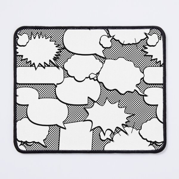 Item preview, Speech Bubble Pattern Black and White designed and sold by ianablakeman.