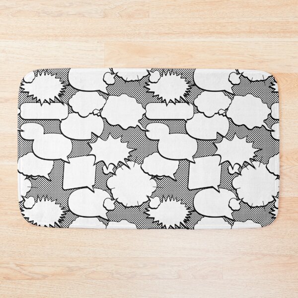 Item preview, Speech Bubble Pattern Black and White designed and sold by ianablakeman.