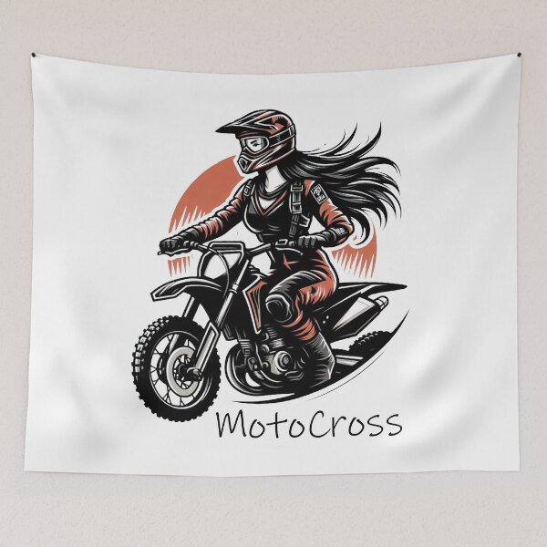 Item preview, MotoCross Girl, Woman on the motorcycle, Girl on Dirt Bike designed and sold by Cr320.