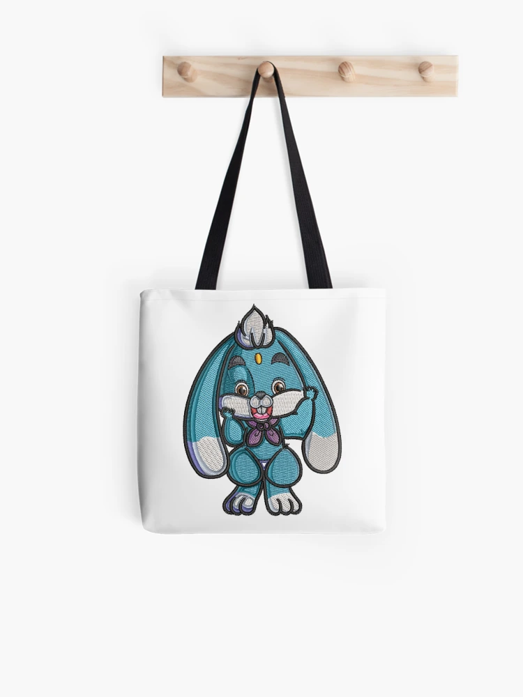 Thumbnail 1 of 2, Tote Bag, Blue Rabbit Embroidery Design designed and sold by Cre8iveSkill.