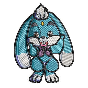 Artwork thumbnail, Blue Rabbit Embroidery Design by Cre8iveSkill