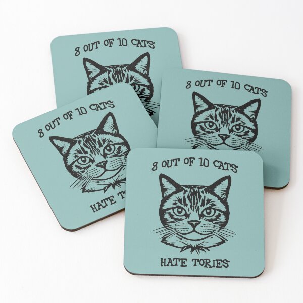 Item preview, 8 out of 10 cats hate Tories (black) designed and sold by SolidEarthArt.