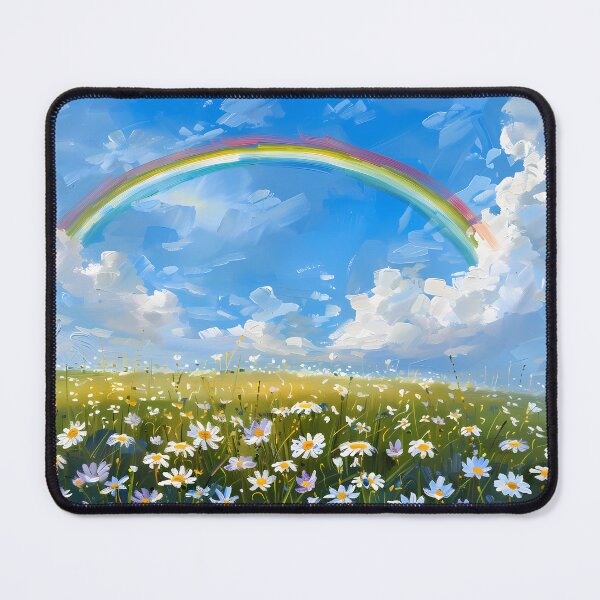 Item preview, Rainbow Over A Daisy Meadow designed and sold by sakurashorty.