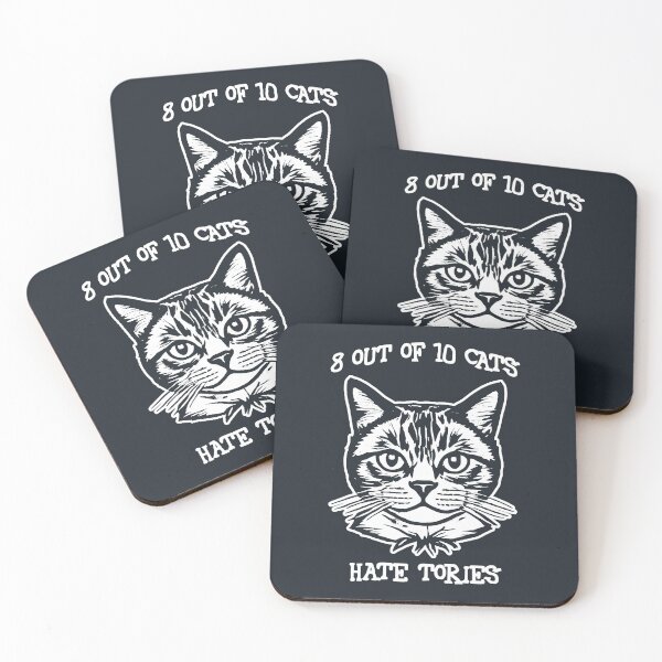 Item preview, 8 out of 10 cats hate Tories (white) designed and sold by SolidEarthArt.