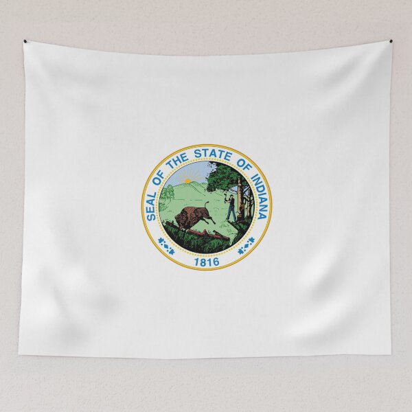 Item preview, Indiana State Seal designed and sold by US States Merch.