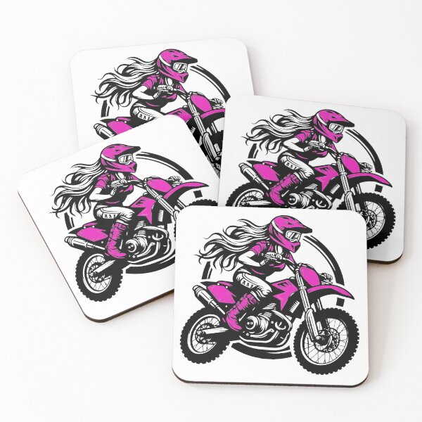 Item preview, Pink MotoCross Girl, Woman on motorcycle, Girl on Dirt Bike designed and sold by Cr320.