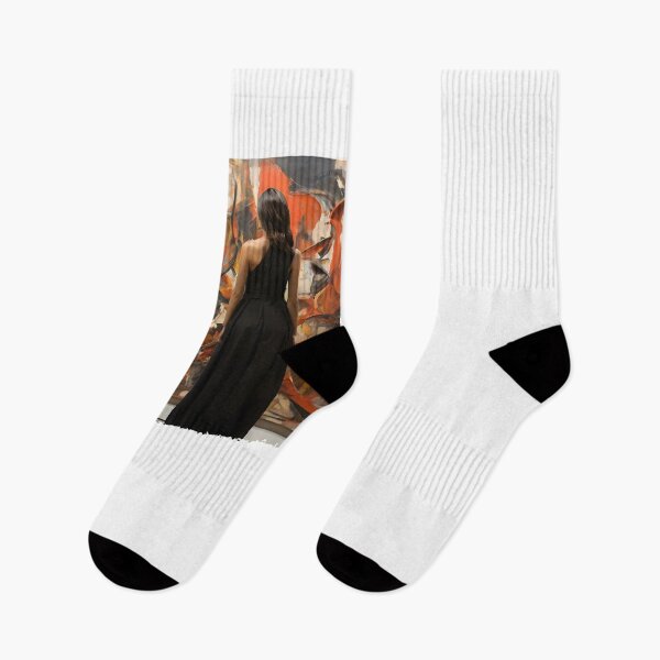 Item preview, Beautiful Woman Looking At Abstract Impressionist Art 1 designed and sold by Jason123za.