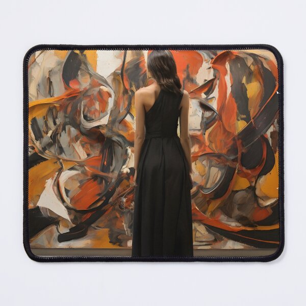 Item preview, Beautiful Woman Looking At Abstract Impressionist Art 1 designed and sold by Jason123za.