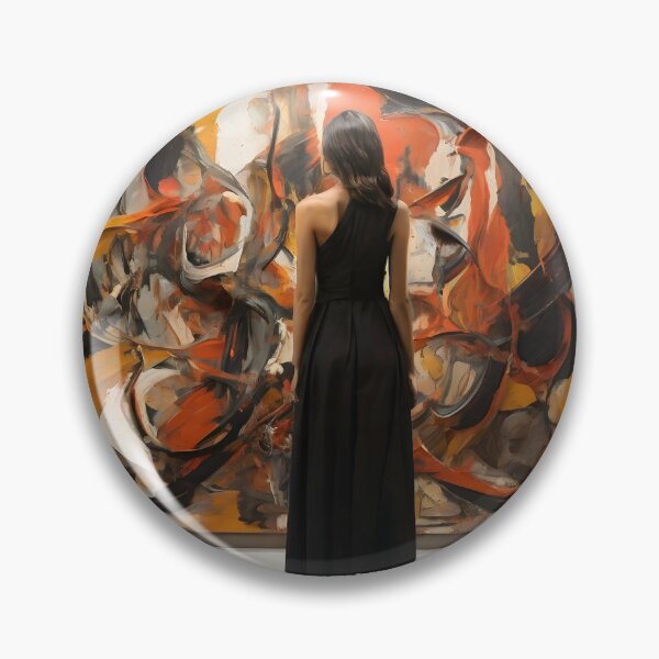 Item preview, Beautiful Woman Looking At Abstract Impressionist Art 1 designed and sold by Jason123za.
