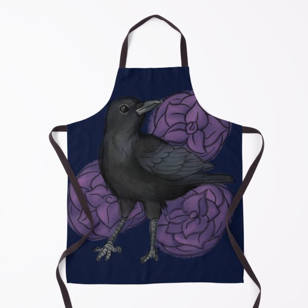 Item preview, Carrion Crow with Purple Roses designed and sold by ChronicCrafting.