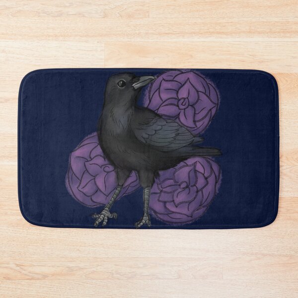 Item preview, Carrion Crow with Purple Roses designed and sold by ChronicCrafting.
