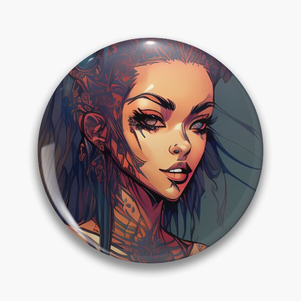 Item preview, Tattooed woman in inkpunk style designed and sold by MrBooch.
