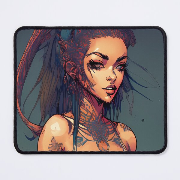 Item preview, Tattooed woman in inkpunk style designed and sold by MrBooch.