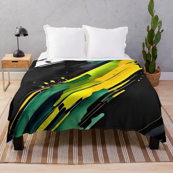 Item preview, Layered Black, Yellow, and Green on White Canvas designed and sold by MOBI-CASE.