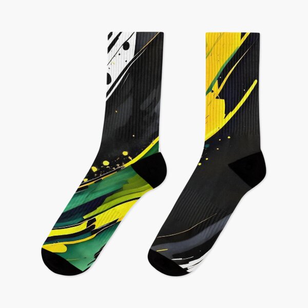 Item preview, Layered Black, Yellow, and Green on White Canvas designed and sold by MOBI-CASE.