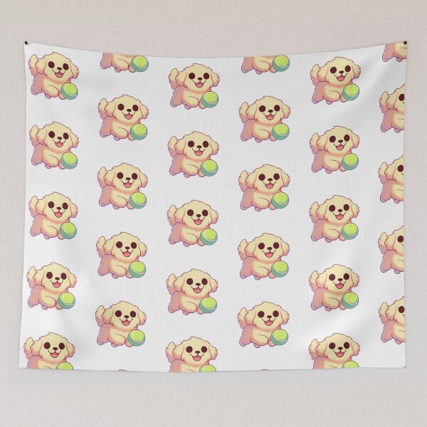 Item preview, Golden Retriever Playing with Tennis Ball designed and sold by UmbrellaStudio1.