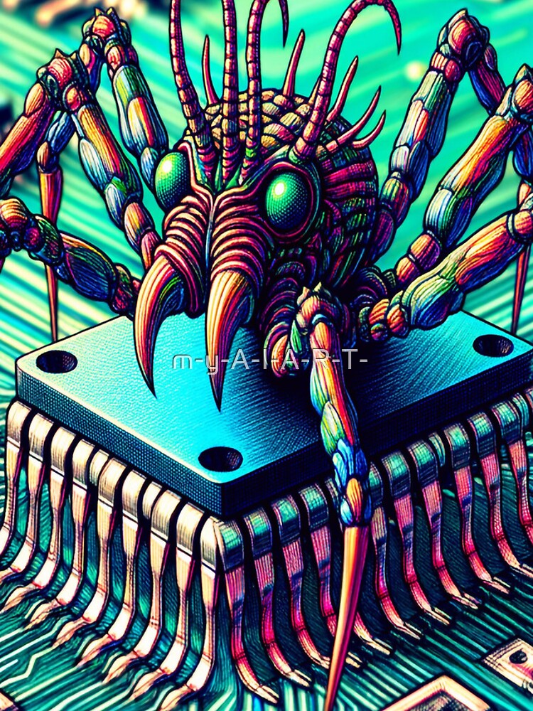 Thumbnail 4 of 4, iPhone Case, Computer Bug designed and sold by M-Y-A-R-T-.