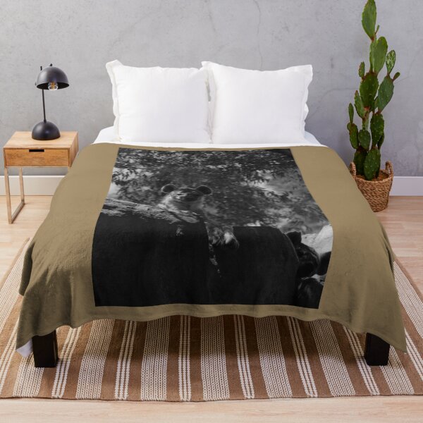 Item preview, Spotted Hyena Black and White Nature Lovers Valencia designed and sold by eddiebarronshop.