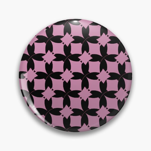 Item preview, black square circle pattern pink background designed and sold by wonghong.