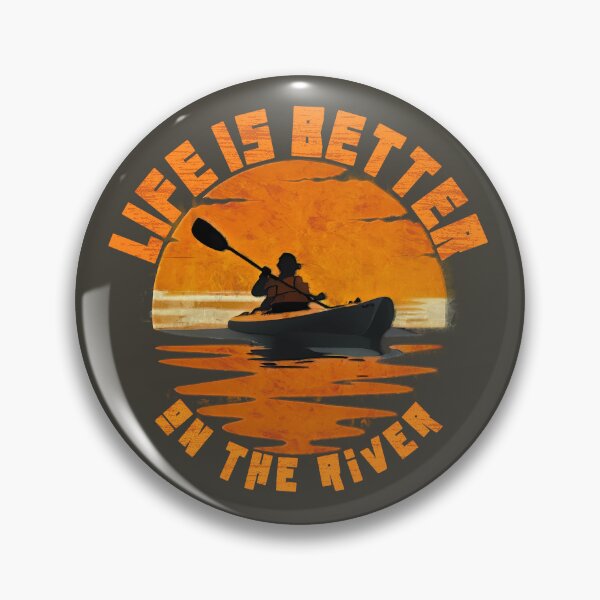 Item preview, Life is better on the river Retro Kayaking Art designed and sold by Tshirtart.